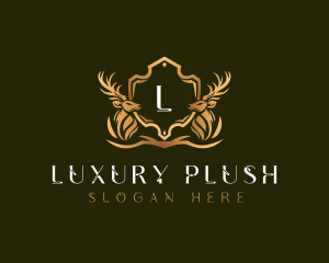 Elegant Deer Shield logo design