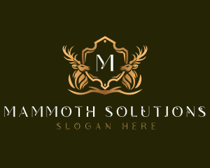 Elegant Deer Shield logo design