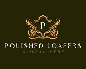 Elegant Deer Shield logo design