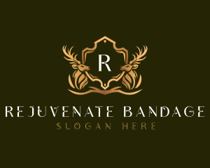 Elegant Deer Shield logo design