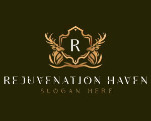 Elegant Deer Shield logo design