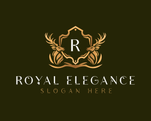 Elegant Deer Shield logo design