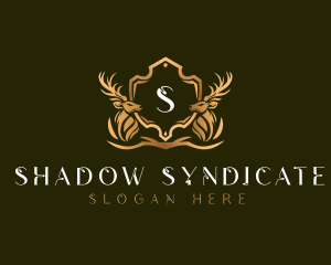 Elegant Deer Shield logo design