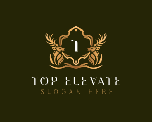 Elegant Deer Shield logo design