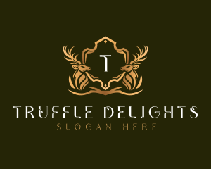 Elegant Deer Shield logo design