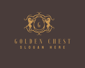 Golden Horse Crest logo design