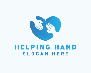 Heart Helping Hand logo design