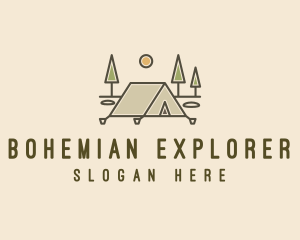 Tent Outdoor Camping  logo design