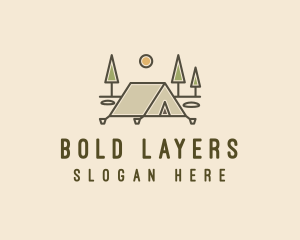 Tent Outdoor Camping  logo design