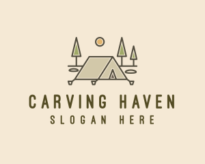 Tent Outdoor Camping  logo design