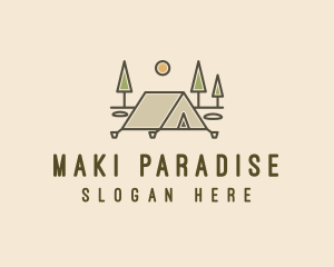 Tent Outdoor Camping  logo design