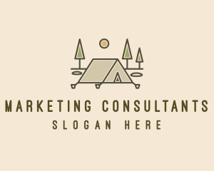 Tent Outdoor Camping  logo design