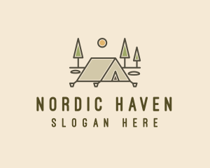 Tent Outdoor Camping  logo design