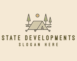 Tent Outdoor Camping  logo design