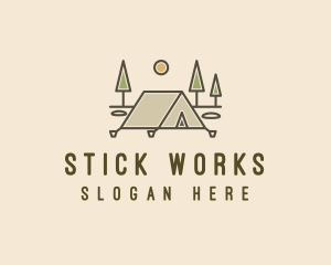 Tent Outdoor Camping  logo design