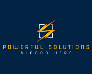 Electricity Power Bolt logo design