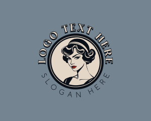 Retro Woman Fashion Logo