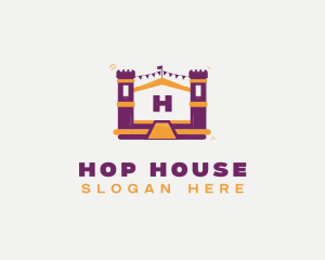 Castle Bounce House Party logo design