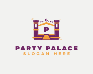 Castle Bounce House Party logo design