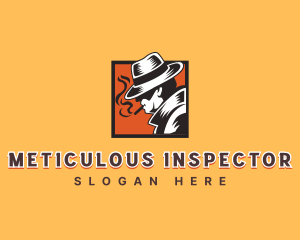 Spy Detective Smoking  logo design