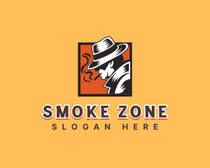 Spy Detective Smoking  logo design