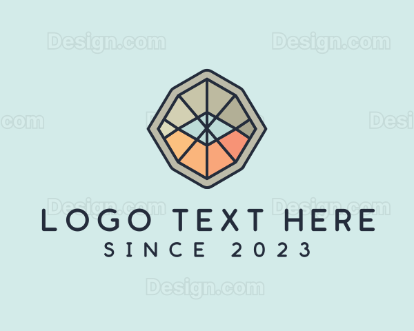 Geometric Multicolor Eye Logo