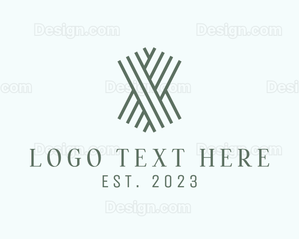 Textile Pattern Decor Letter X Logo