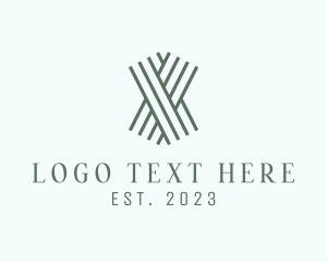 Textile Pattern Decor Letter X logo