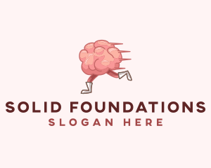 Psychology Running Brain Logo