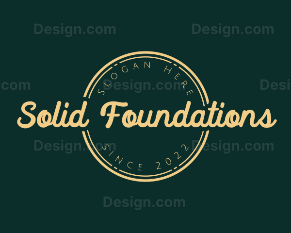 Golden Script Wordmark Logo