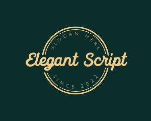 Golden Script Wordmark logo design