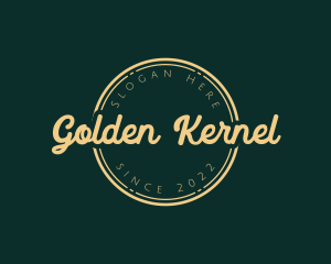 Golden Script Wordmark logo design