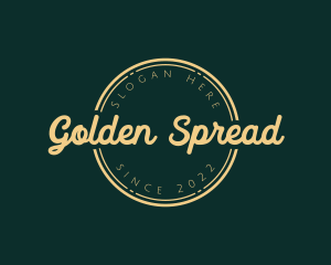 Golden Script Wordmark logo design