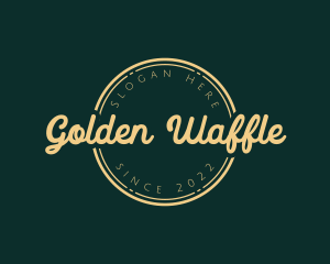 Golden Script Wordmark logo design