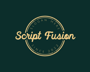 Golden Script Wordmark logo