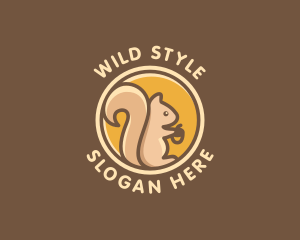 Wild Squirrel Animal logo design