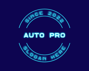 Blue Neon Badge logo