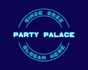 Blue Neon Badge logo design