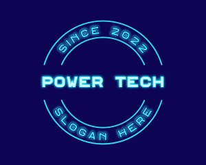 Blue Neon Badge logo