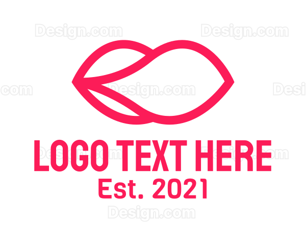 Modern Lips Monoline Logo