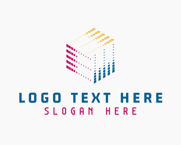 Pixels logo example 4