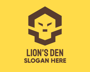 Geometric Lion Face logo