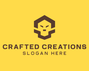 Geometric Lion Face logo design