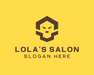 Geometric Lion Face logo design