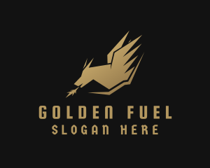 Golden Flying Dragon logo design