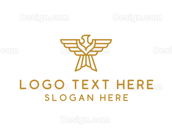 Gold Eagle Wings Logo