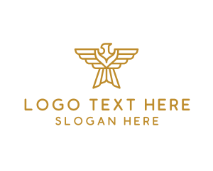 Gold Eagle Wings logo design