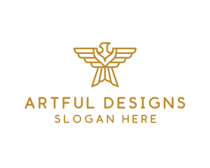 Gold Eagle Wings logo design