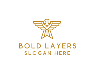 Gold Eagle Wings logo design