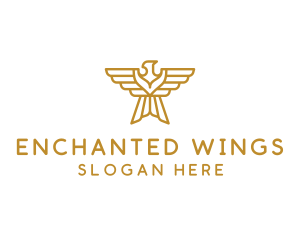 Gold Eagle Wings logo design